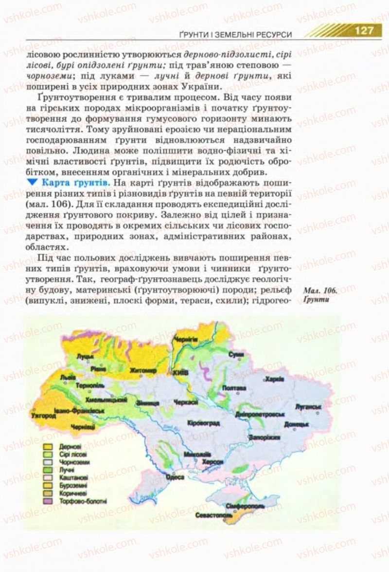 Страница 127 | Підручник Географія 8 клас П.Г. Шищенко, Н.В. Муніч 2008