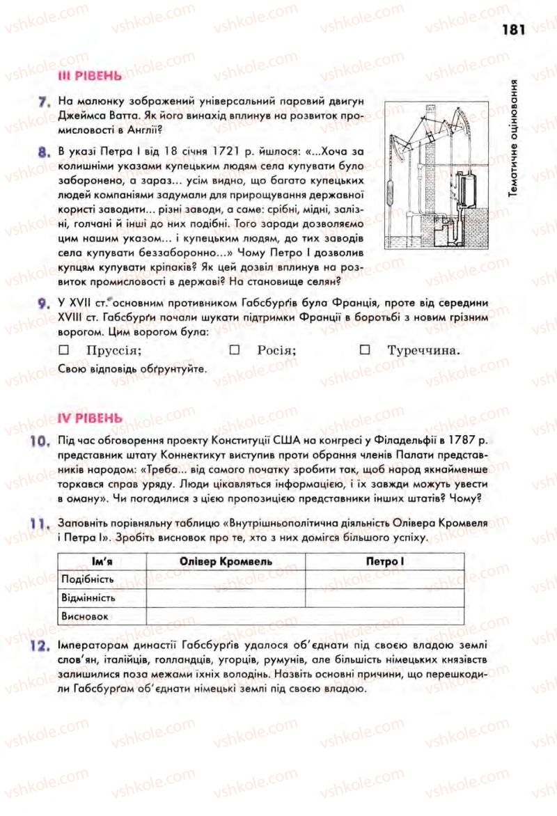 Страница 181 | Підручник Всесвітня історія 8 клас С.В. Д’ячков, С.Д. Литовченко 2008