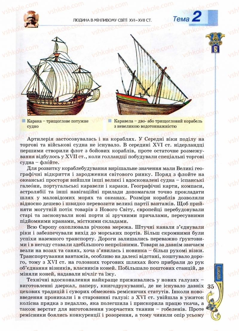 Страница 35 | Підручник Всесвітня історія 8 клас Н.Г. Подаляк 2008