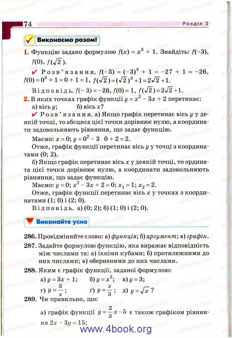 Страница 74 | Підручник Алгебра 9 клас Г.П. Бевз, В.Г. Бевз 2009