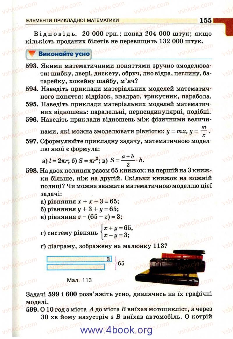 Страница 155 | Підручник Алгебра 9 клас Г.П. Бевз, В.Г. Бевз 2009