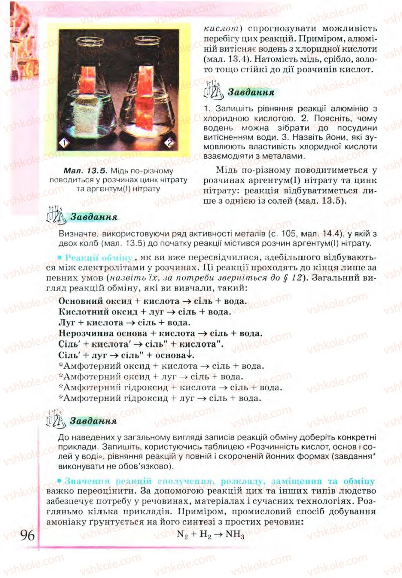 Страница 96 | Підручник Хімія 9 клас Г.А. Лашевська 2009
