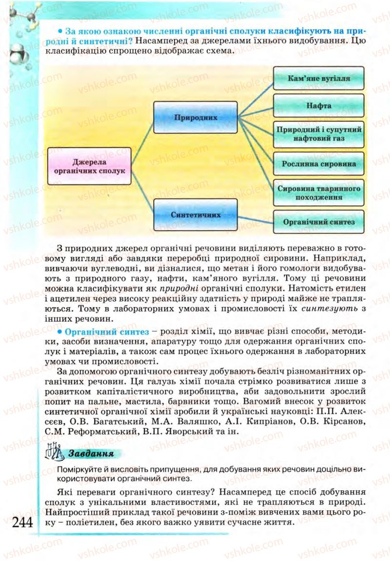 Страница 244 | Підручник Хімія 9 клас Г.А. Лашевська 2009