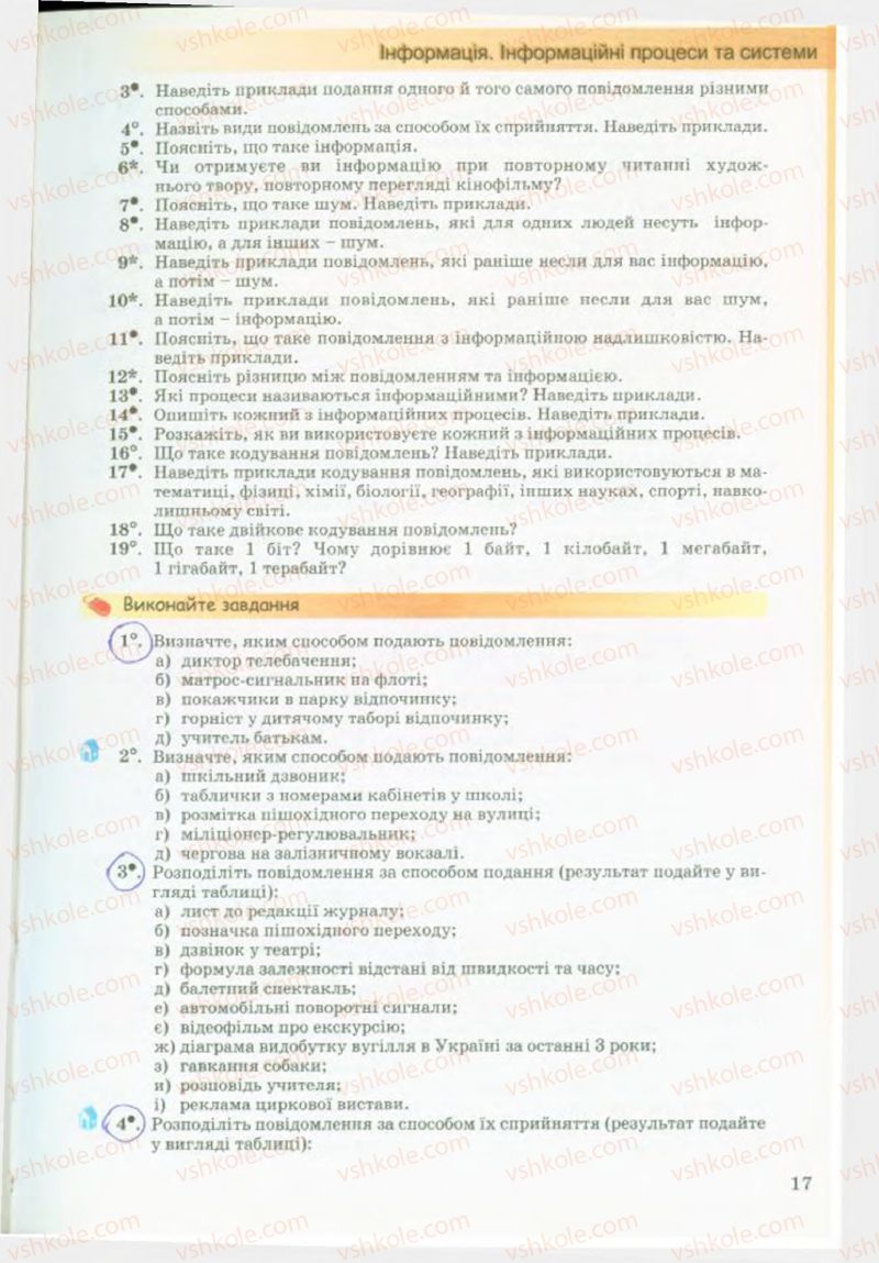 Страница 17 | Підручник Інформатика 9 клас Й.Я. Ривкінд, Т.І. Лисенко, Л.А. Чернікова, В.В. Шакотько 2009