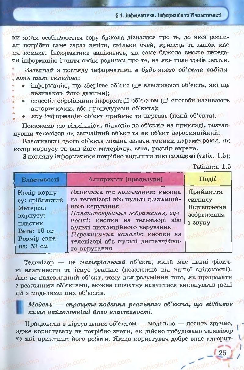 Страница 25 | Підручник Інформатика 9 клас І.Л. Володіна, В.В. Володін 2009