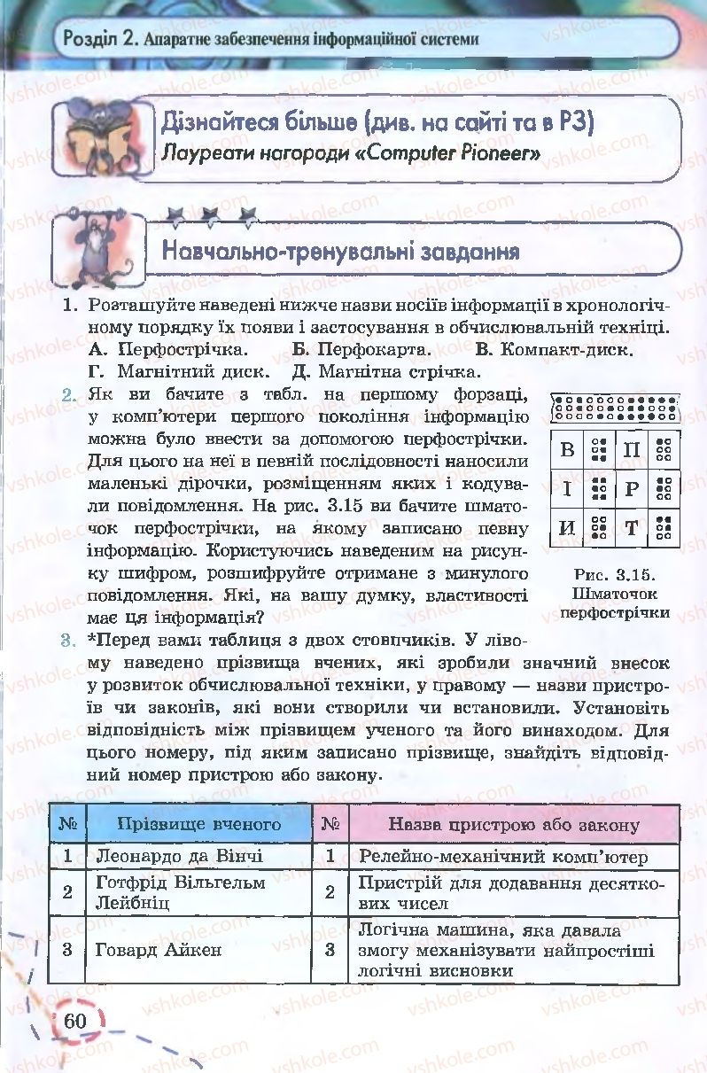 Страница 60 | Підручник Інформатика 9 клас І.Л. Володіна, В.В. Володін 2009