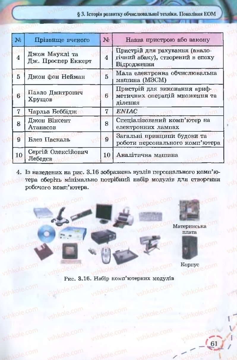 Страница 61 | Підручник Інформатика 9 клас І.Л. Володіна, В.В. Володін 2009