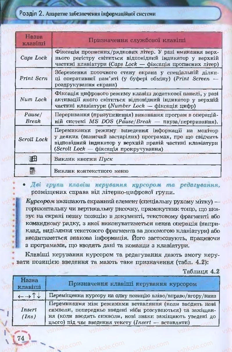 Страница 74 | Підручник Інформатика 9 клас І.Л. Володіна, В.В. Володін 2009