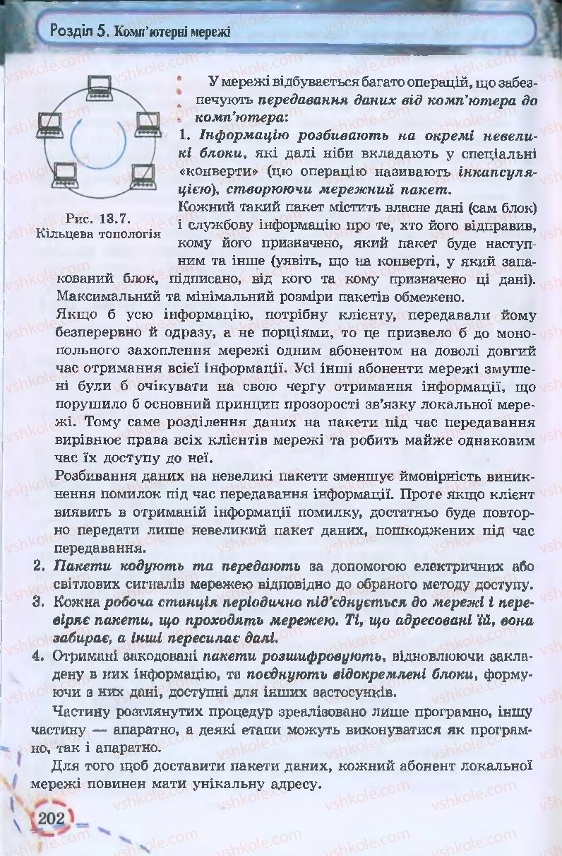 Страница 202 | Підручник Інформатика 9 клас І.Л. Володіна, В.В. Володін 2009