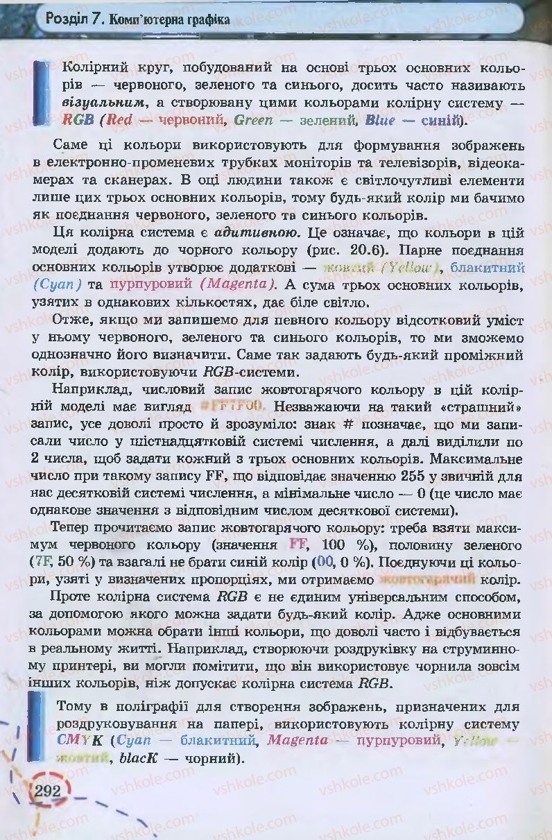 Страница 292 | Підручник Інформатика 9 клас І.Л. Володіна, В.В. Володін 2009
