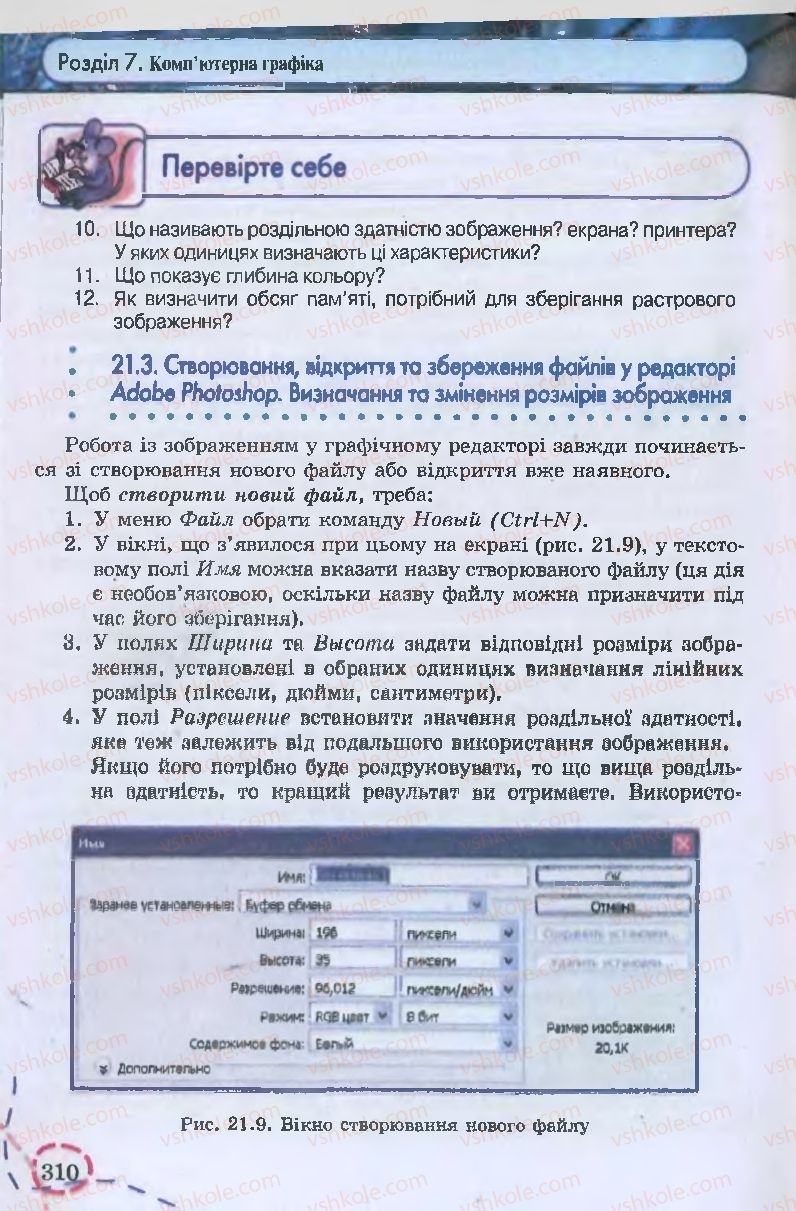 Страница 310 | Підручник Інформатика 9 клас І.Л. Володіна, В.В. Володін 2009