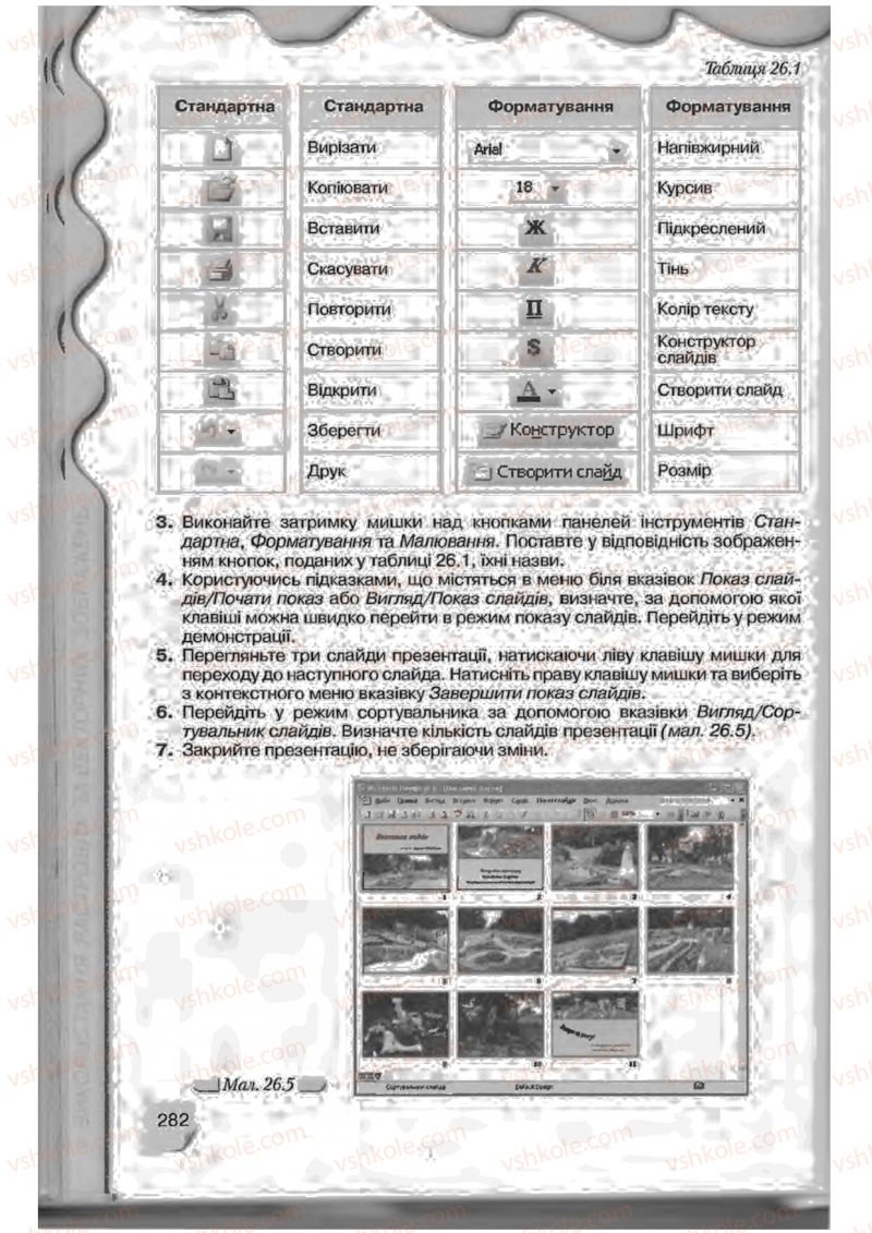Страница 282 | Підручник Інформатика 9 клас Н.В. Морзе, В.П. Вембер, О.Г. Кузьмінська 2009