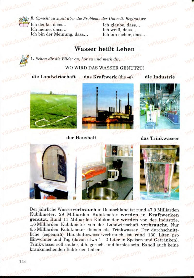 Страница 124 | Підручник Німецька мова 9 клас Н.П. Басай 2009