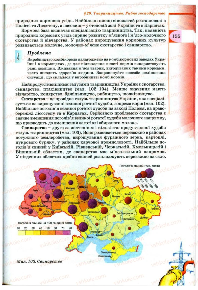 Страница 155 | Підручник Географія 9 клас В.Ю. Пестушко, Г.Ш. Уварова 2009