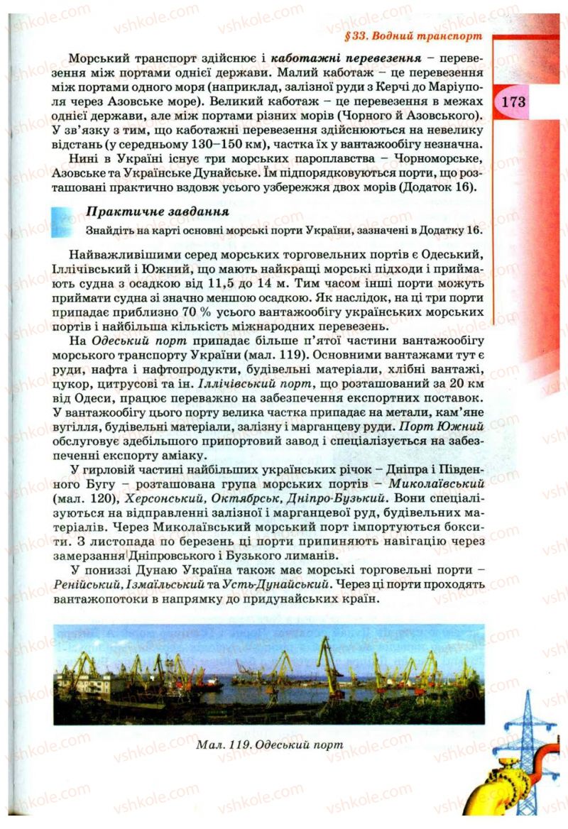 Страница 173 | Підручник Географія 9 клас В.Ю. Пестушко, Г.Ш. Уварова 2009