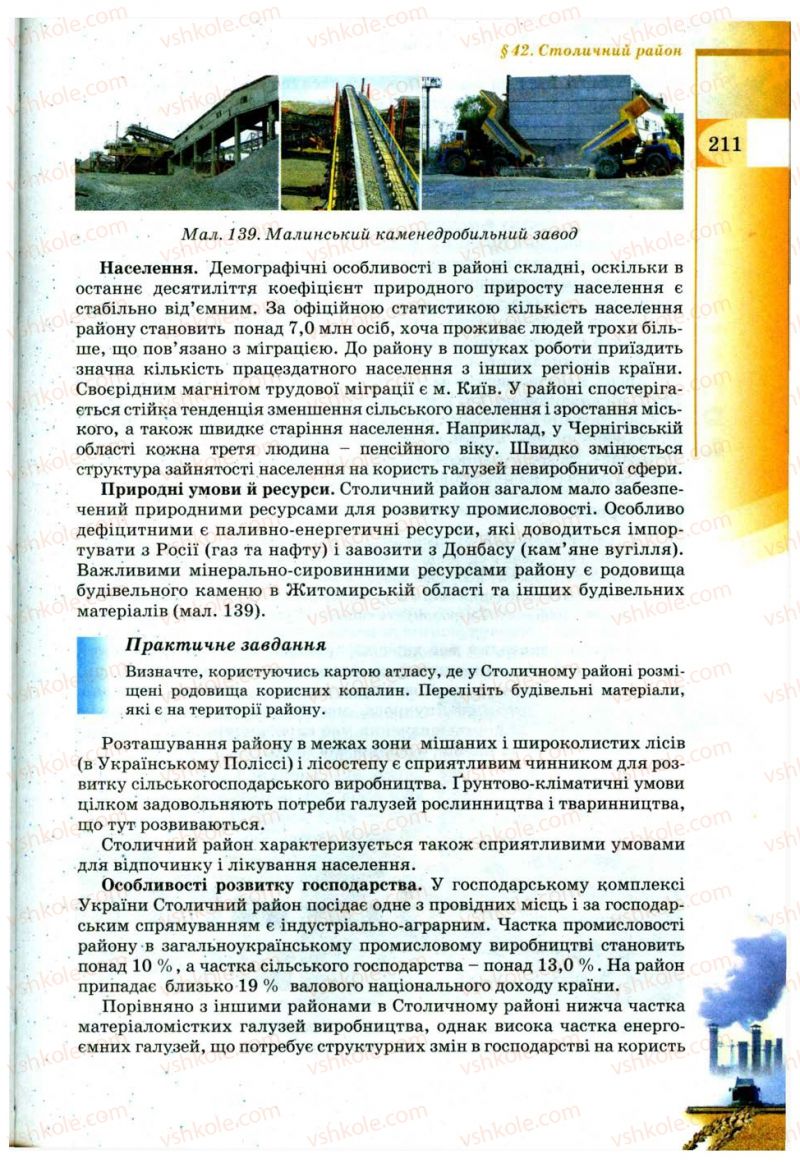 Страница 211 | Підручник Географія 9 клас В.Ю. Пестушко, Г.Ш. Уварова 2009