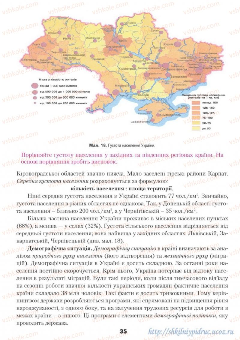 Страница 35 | Підручник Географія 9 клас О.Ф. Надтока, О.М. Топузов 2009