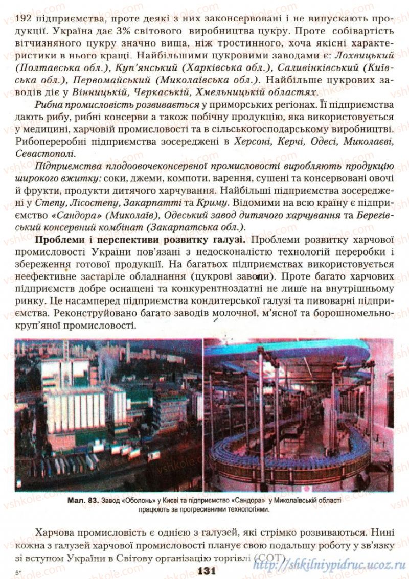Страница 131 | Підручник Географія 9 клас О.Ф. Надтока, О.М. Топузов 2009