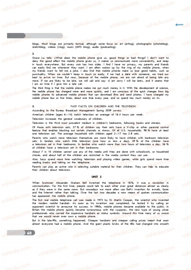 Страница 60 | Підручник Англiйська мова 9 клас С.В. Мясоєдова 2011 Зошит для контролю знань