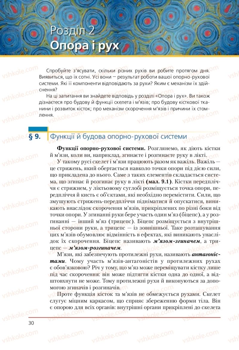 Страница 30 | Підручник Біологія 9 клас Т.І. Базанова, Ю.В. Павіченко, А.М. Тіткова 2009
