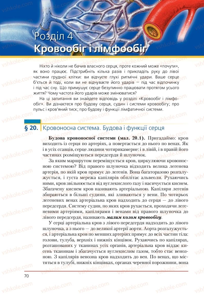 Страница 70 | Підручник Біологія 9 клас Т.І. Базанова, Ю.В. Павіченко, А.М. Тіткова 2009