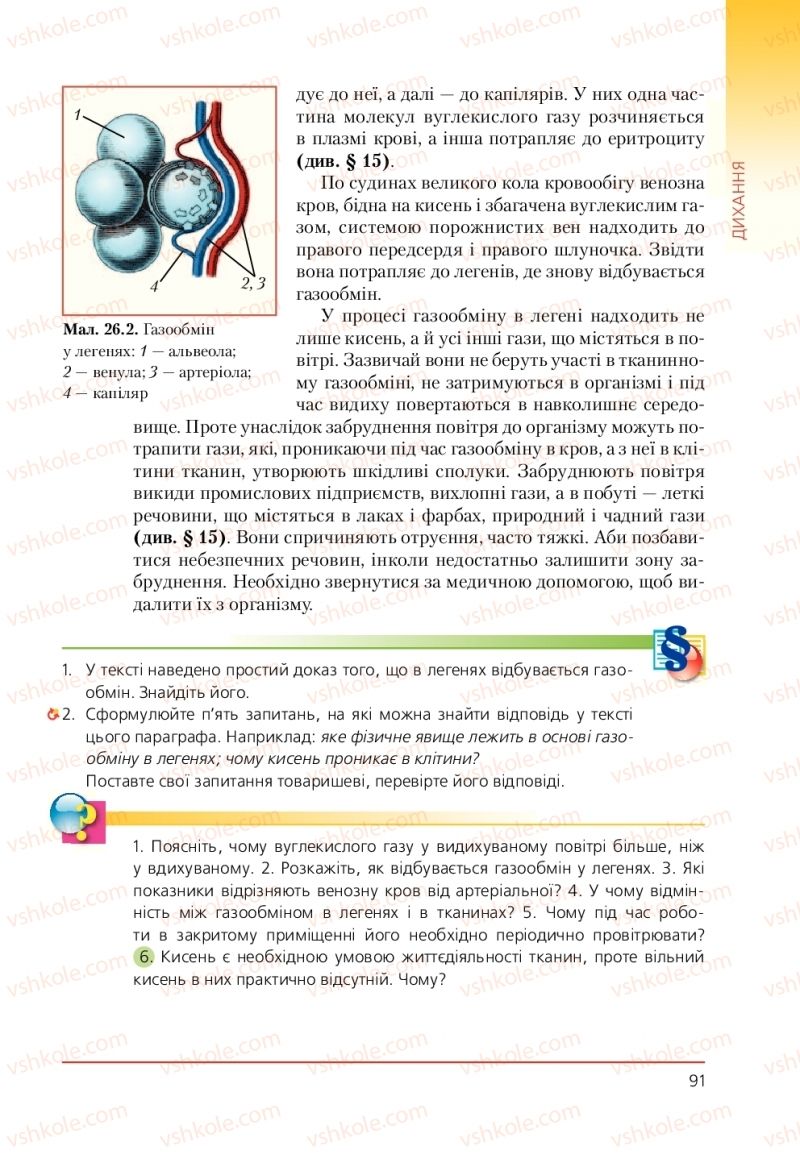 Страница 91 | Підручник Біологія 9 клас Т.І. Базанова, Ю.В. Павіченко, А.М. Тіткова 2009