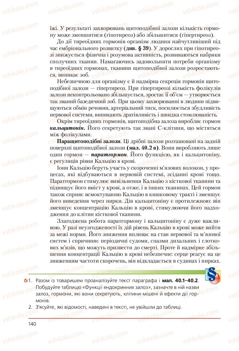 Страница 140 | Підручник Біологія 9 клас Т.І. Базанова, Ю.В. Павіченко, А.М. Тіткова 2009