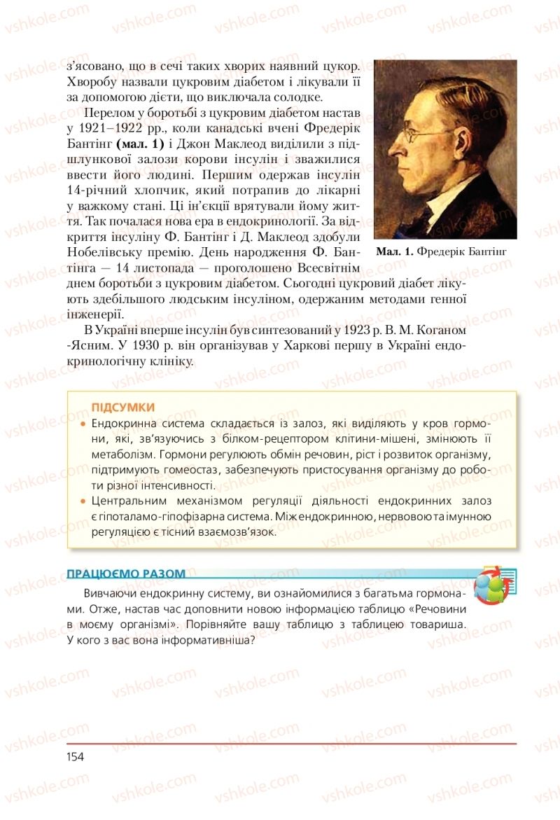 Страница 154 | Підручник Біологія 9 клас Т.І. Базанова, Ю.В. Павіченко, А.М. Тіткова 2009