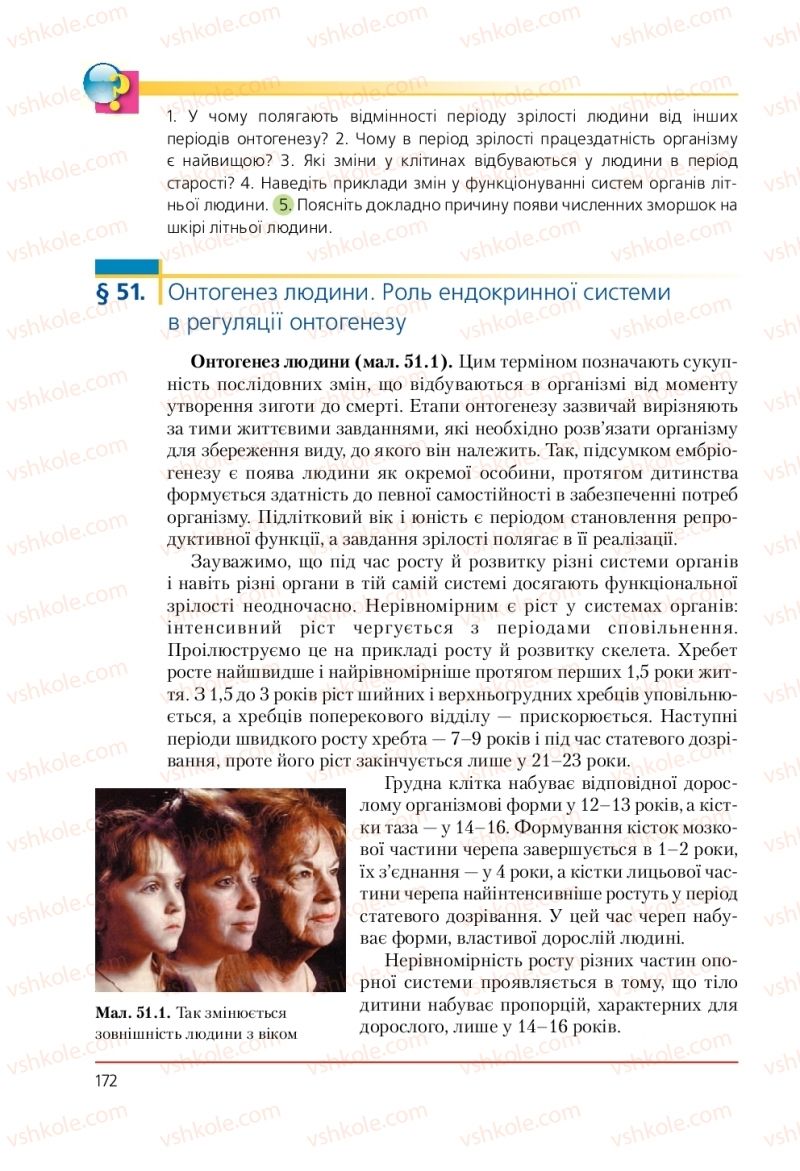 Страница 172 | Підручник Біологія 9 клас Т.І. Базанова, Ю.В. Павіченко, А.М. Тіткова 2009