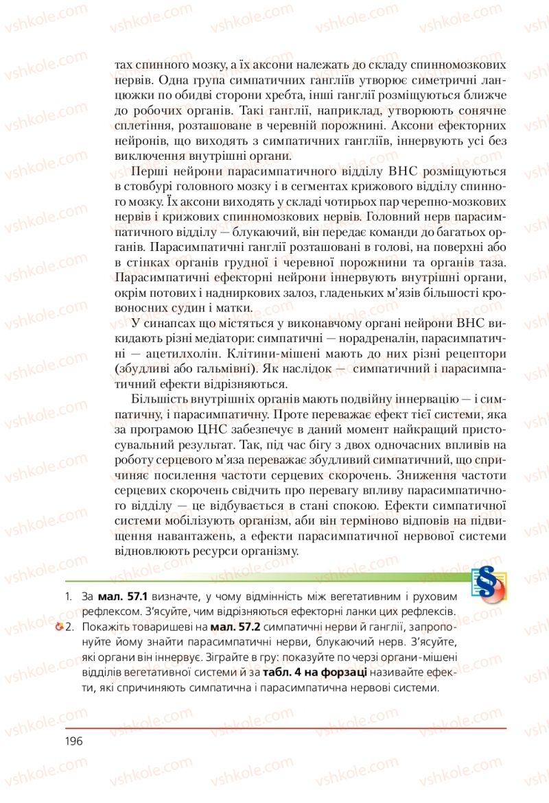 Страница 196 | Підручник Біологія 9 клас Т.І. Базанова, Ю.В. Павіченко, А.М. Тіткова 2009