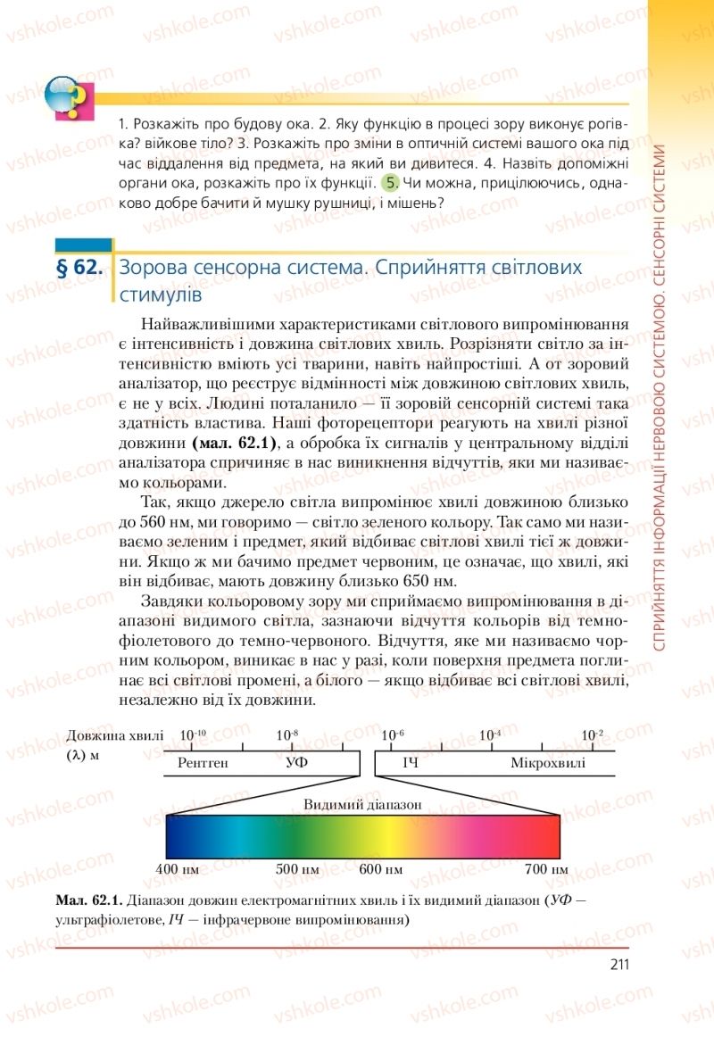 Страница 211 | Підручник Біологія 9 клас Т.І. Базанова, Ю.В. Павіченко, А.М. Тіткова 2009