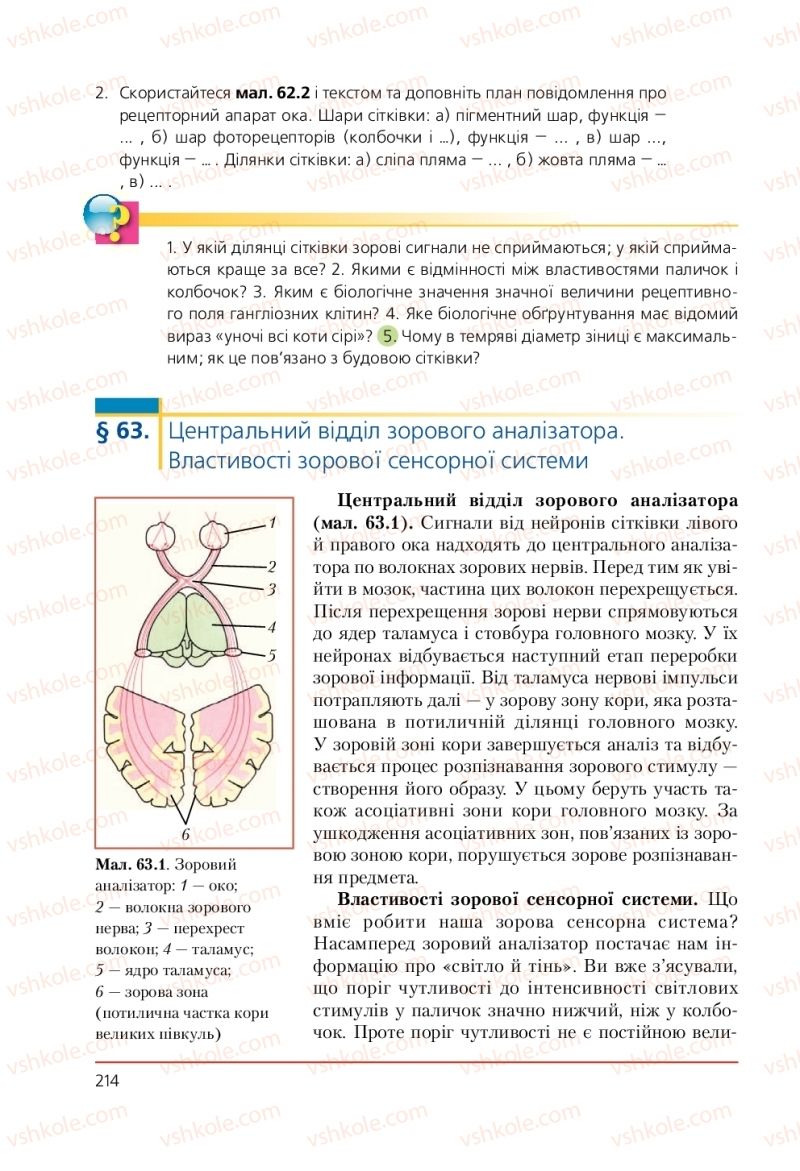Страница 214 | Підручник Біологія 9 клас Т.І. Базанова, Ю.В. Павіченко, А.М. Тіткова 2009