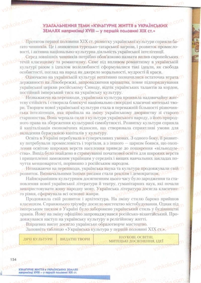 Страница 154 | Підручник Історія України 9 клас О.К. Струкевич 2009