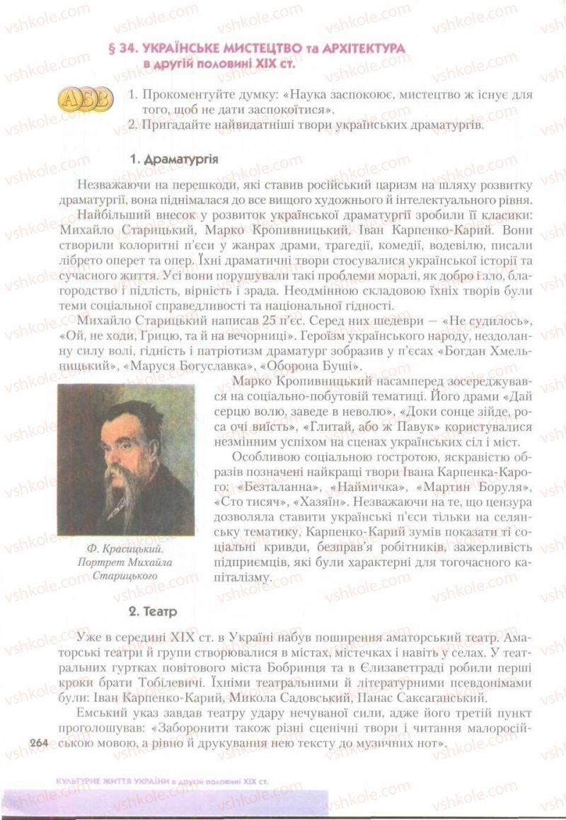 Страница 264 | Підручник Історія України 9 клас О.К. Струкевич 2009