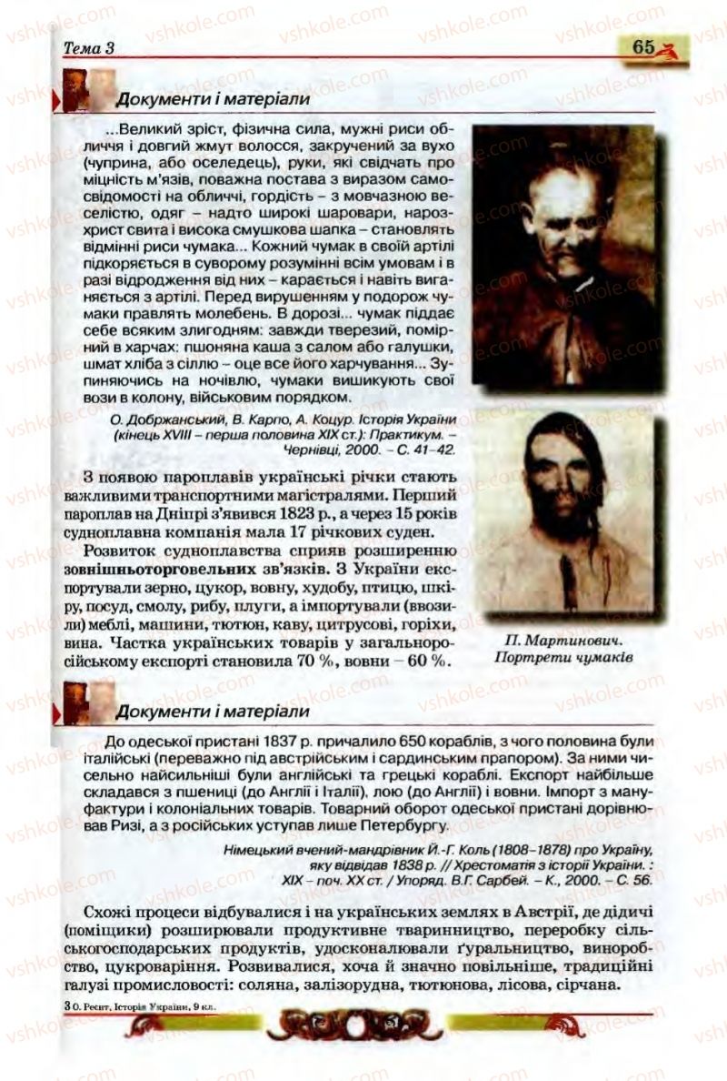 Страница 65 | Підручник Історія України 9 клас О.П. Реєнт, О.В. Малій 2009
