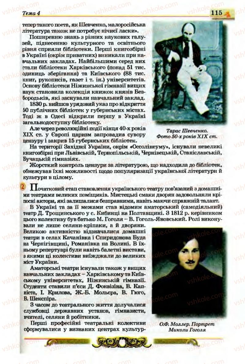 Страница 115 | Підручник Історія України 9 клас О.П. Реєнт, О.В. Малій 2009