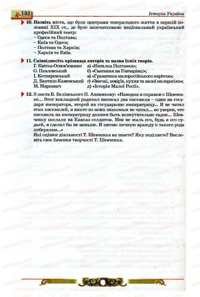 Страница 132 | Підручник Історія України 9 клас О.П. Реєнт, О.В. Малій 2009