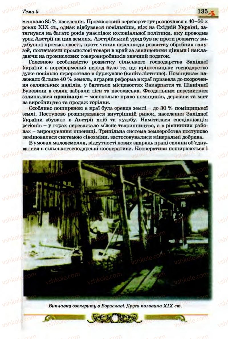 Страница 135 | Підручник Історія України 9 клас О.П. Реєнт, О.В. Малій 2009