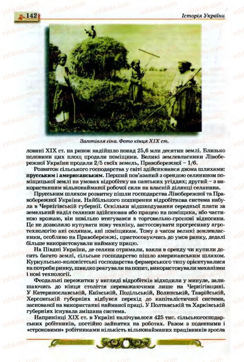 Страница 142 | Підручник Історія України 9 клас О.П. Реєнт, О.В. Малій 2009