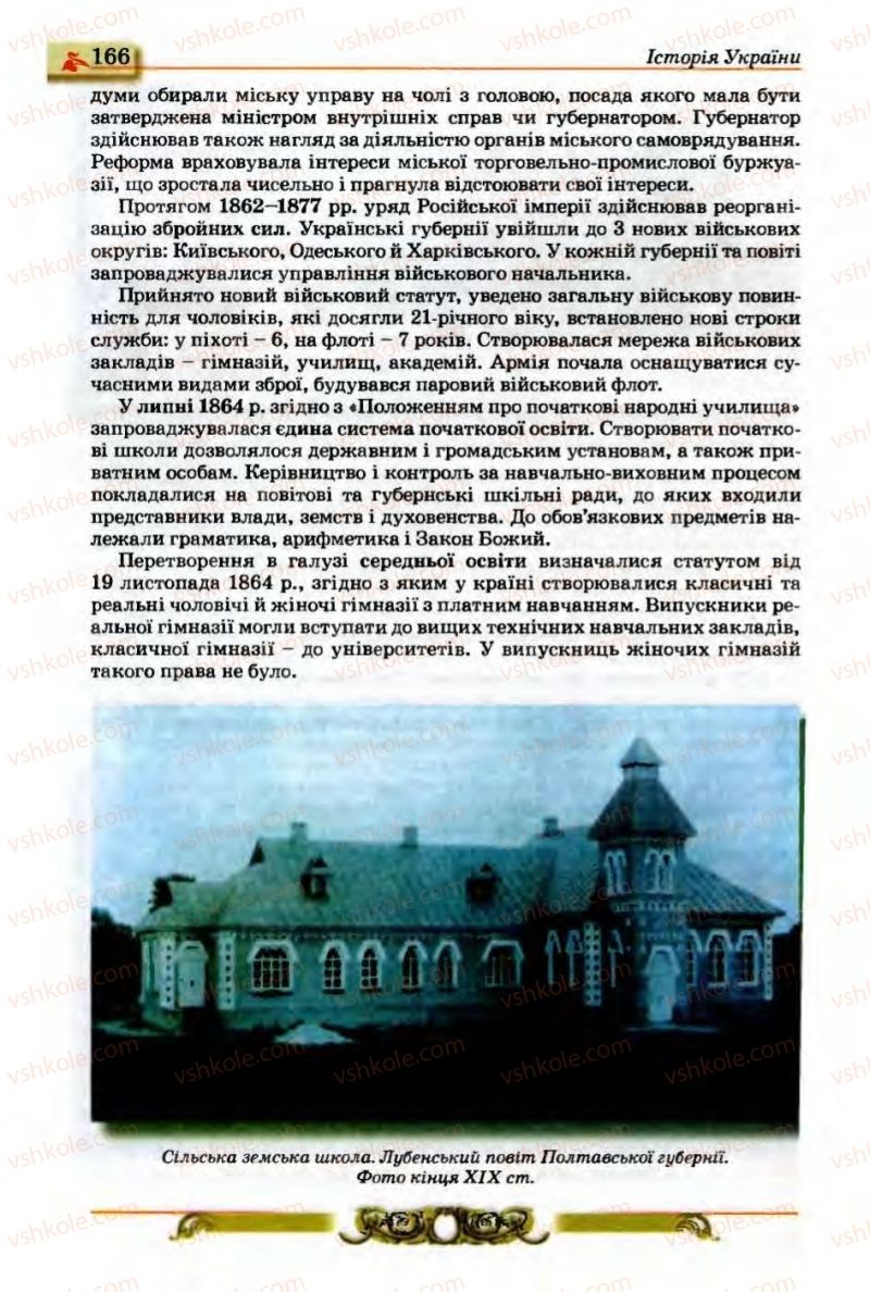 Страница 166 | Підручник Історія України 9 клас О.П. Реєнт, О.В. Малій 2009