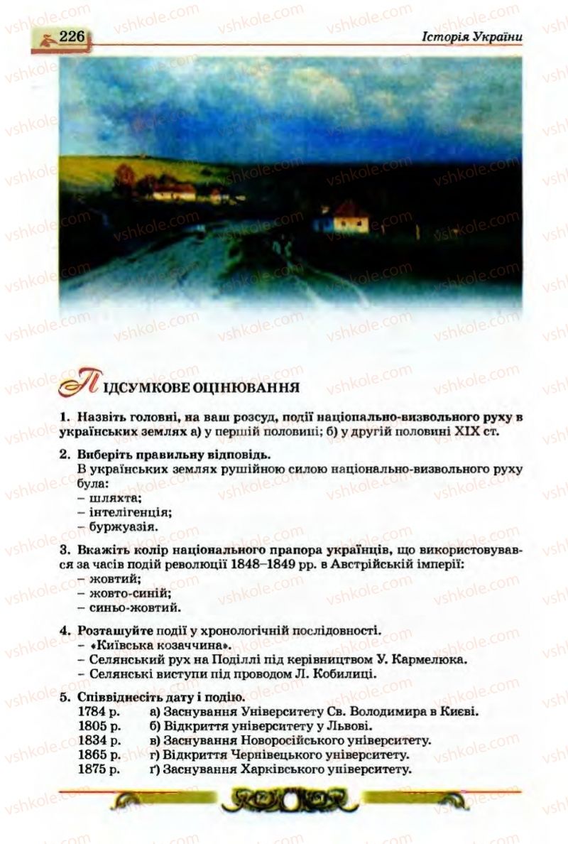 Страница 226 | Підручник Історія України 9 клас О.П. Реєнт, О.В. Малій 2009