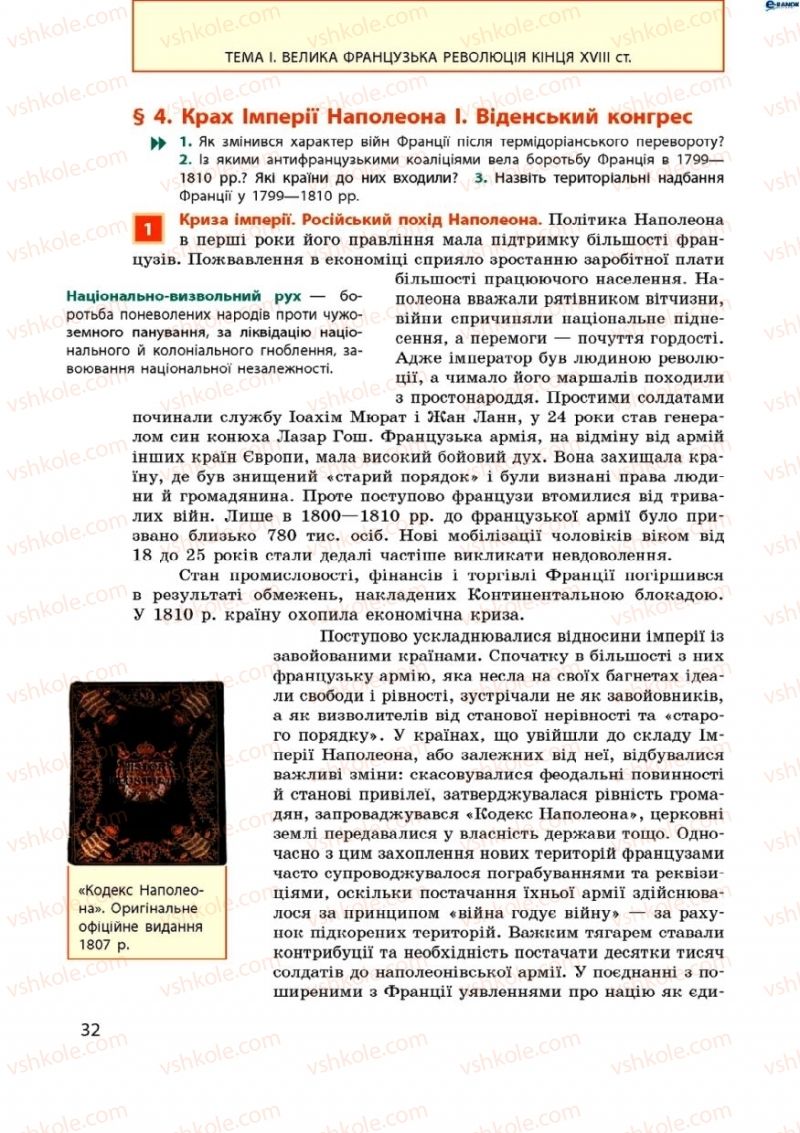 Страница 32 | Підручник Всесвітня історія 9 клас О.В. Гісем, О.О. Мартинюк 2009