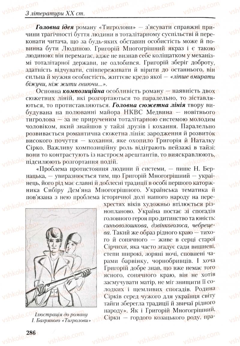 Страница 286 | Підручник Українська література 9 клас О.М. Авраменко, Г.К. Дмитренко 2009