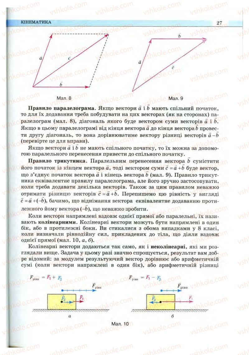 Страница 27 | Підручник Фізика 10 клас В.Д. Сиротюк, В.І. Баштовий 2010 Рівень стандарту