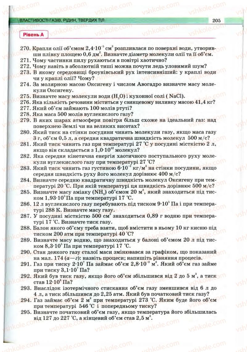 Страница 205 | Підручник Фізика 10 клас В.Д. Сиротюк, В.І. Баштовий 2010 Рівень стандарту