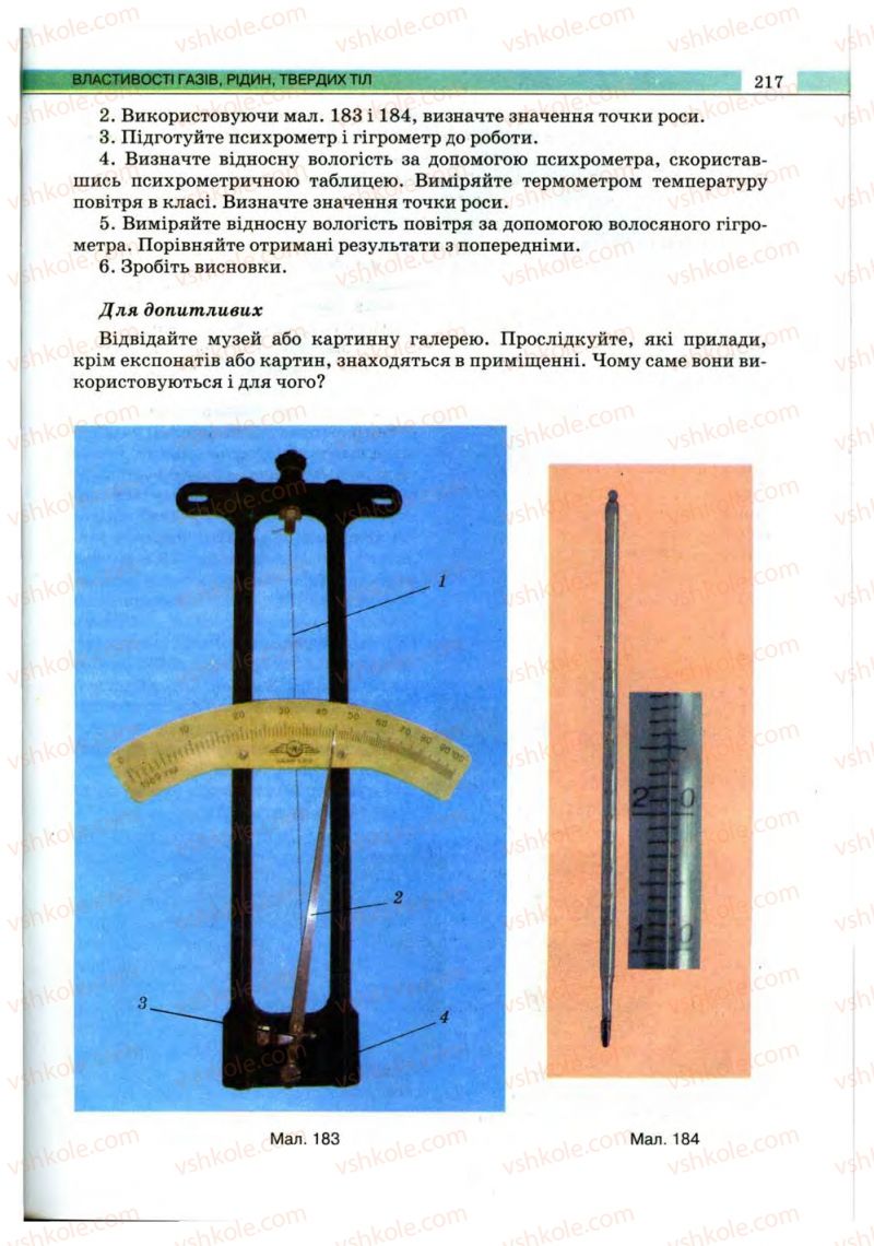 Страница 217 | Підручник Фізика 10 клас В.Д. Сиротюк, В.І. Баштовий 2010 Рівень стандарту