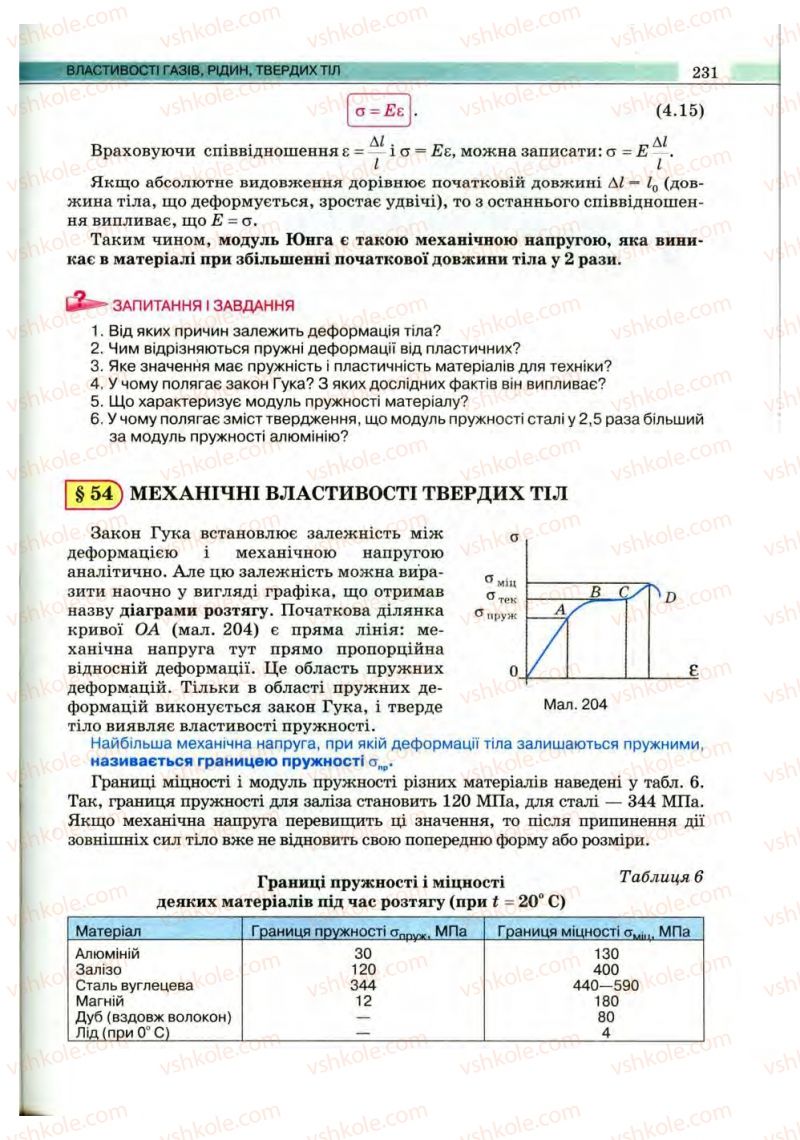 Страница 231 | Підручник Фізика 10 клас В.Д. Сиротюк, В.І. Баштовий 2010 Рівень стандарту