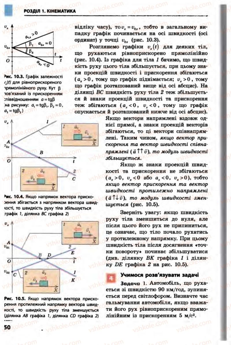 Страница 50 | Підручник Фізика 10 клас В.Г. Бар’яхтар, Ф.Я. Божинова 2010 Академічний рівень
