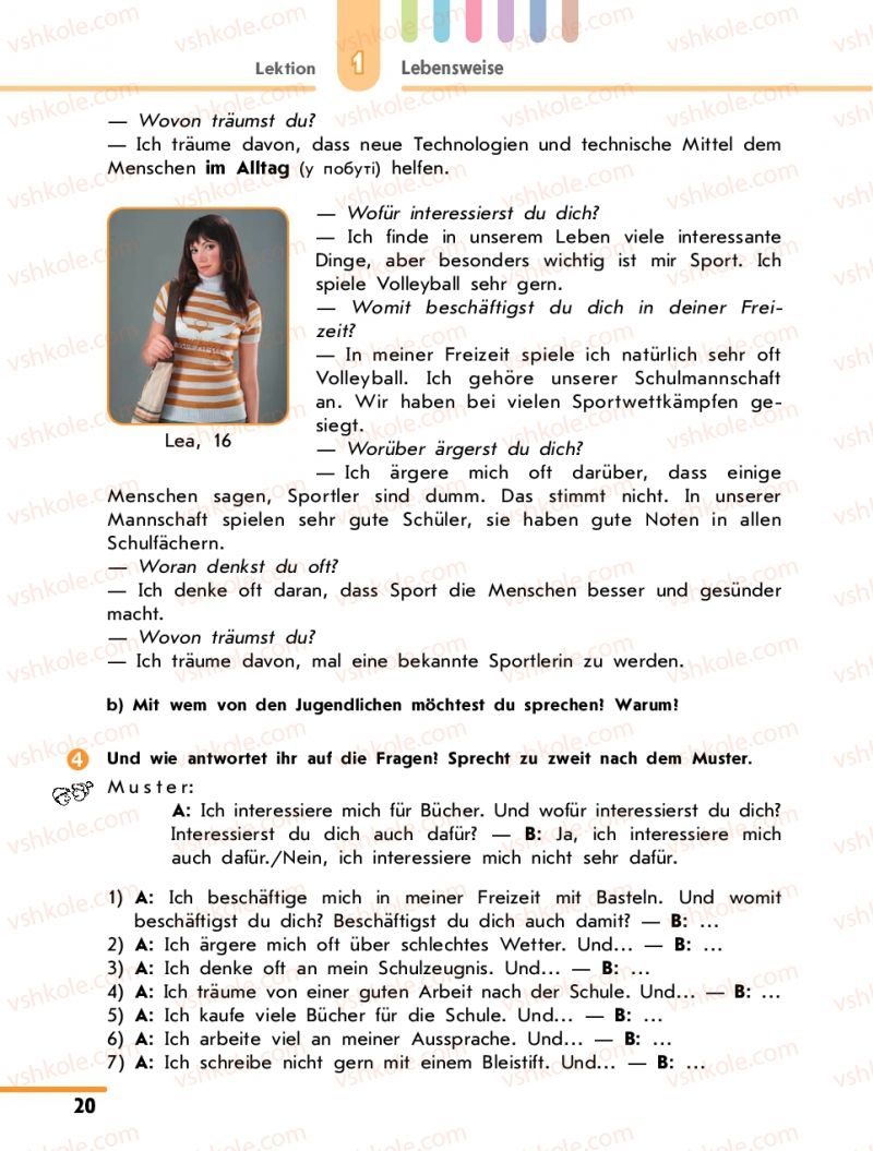 Страница 20 | Підручник Німецька мова 10 клас С.І. Сотникова 2011 Академічний рівень
