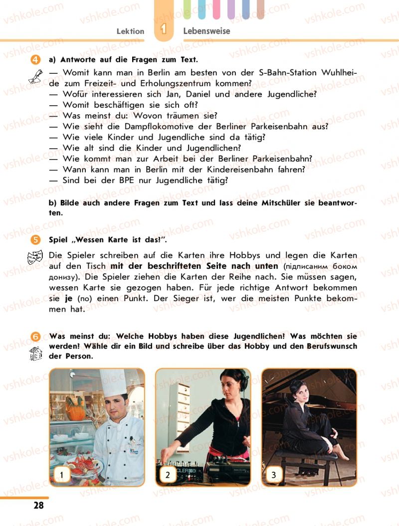 Страница 28 | Підручник Німецька мова 10 клас С.І. Сотникова 2011 Академічний рівень